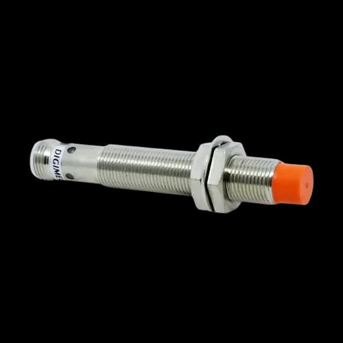 Sensor Indutivo Metálico 12mm Dist. Sensora 4mm 10-30Vcc PNP NA+NF Conector CJY12E-04PCT Digimec