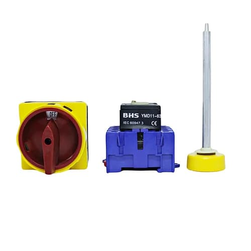 Chave Rotativa 72x72mm Liga/Desliga Fixação Base 63Amp. YMD11-63/04