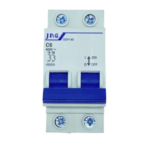 Mini disjuntor Bipolar 6Amp., curva C, 3Ka., DZ4763 2P 6A
