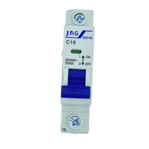 Mini disjuntor unipolar 16Amp., curva C, 3Ka. DZ4763 1P 16A