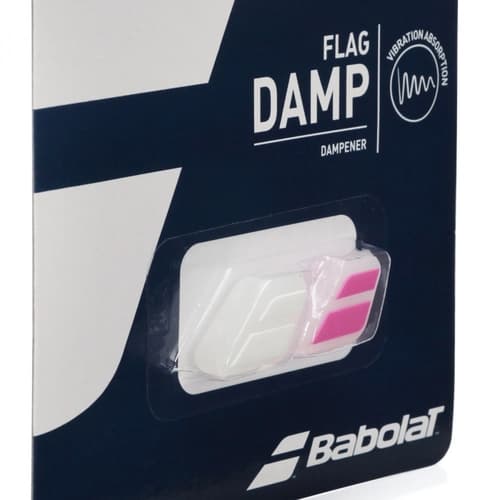 Antivibrador Babolat Flag Damp com 02 Unidades Branco e Rosa