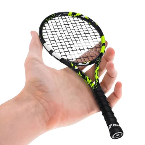Mini Raquete Babolat Pure Aero Preta Amarela e Branca