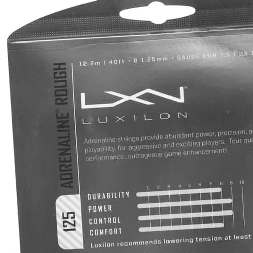 Corda Luxilon Adrenaline 16L 1.25mm Rough Cinza - Set Individual