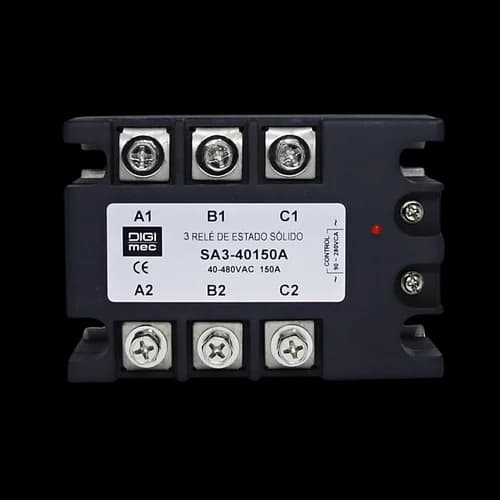 Rele de Estado Sólido Trifásico 150Amp. 480Vca 90-280Vca SA3-40150A Digimec