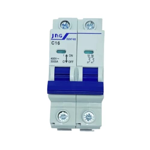 Mini disjuntor Bipolar 16Amp., curva C, 3Ka. DZ4763 2P 16A