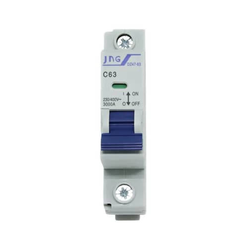 Mini disjuntor unipolar 63Amp., curva C, 3Ka., DZ4763 1P 63A