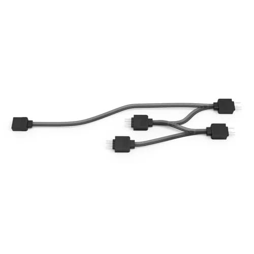 CABO ADAPTADOR SPLITTER PARA FANS (DADOS 3 PINOS) FANS ARGB 1 ENTRADA 4 SAIDAS PCYES - SPTARGB4PCY