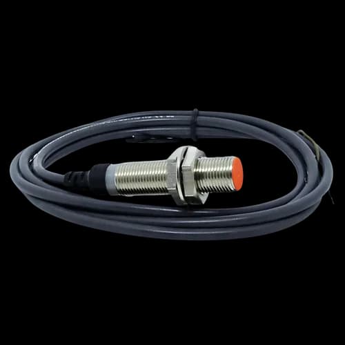 Sensor Indutivo Metálico 12mm Dist. Sensora 2mm 10-30Vcc PNP NA+NF Cabo 1,5mts. CJY12E-02PC Digimec